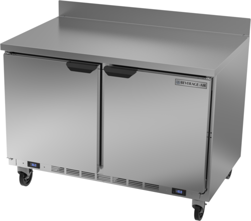 Beverage Air WTRF48AHC 48" 2 Door Dual Temp Worktop Refrigerator/Freezer | 10.62 Cu. Ft.