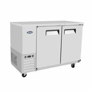Atosa MBB48GR 48" 2-Solid Door Stainless Back Bar Cooler | 13.4 Cu. Ft.