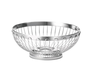 Tablecraft 6170 Stainless Steel Regent Medium Round Basket | 8" x 3.25"