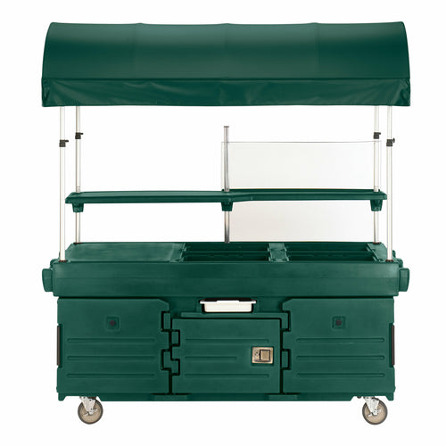Cambro KVC854C CamKiosk 4 Full Sized Well Merchandising Cart w/ Canopy | 85-1/8" x 33-1/2"