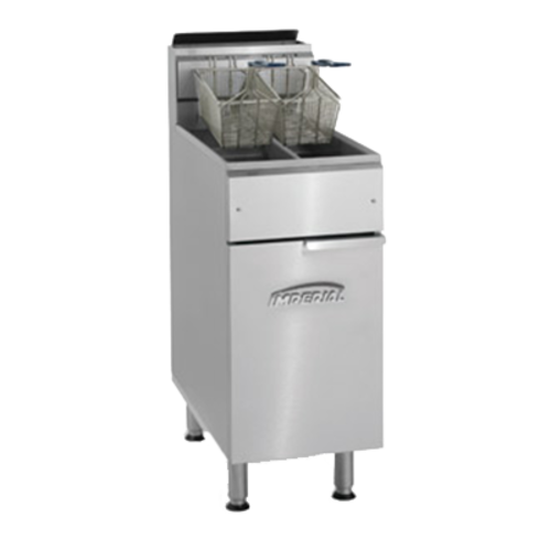 Imperial IFS-2525 25 Lbs. Gas Floor Split Pot Fryer | 140,000 BTU