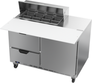 Beverage Air SPED48HC-08C-2 48" 2 Drawer 1 Door Refrigerated Sandwich Prep Table | 13 Cu. Ft.