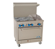Comstock-Castle F330-12 36" Gas 4-Burner & Griddle Range w/ Extra Wide Oven | 162,000 BTU