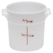 Cambro RFS1148 White Round Food Storage Container | 1 Qt.