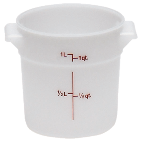 Cambro RFS1148 White Round Food Storage Container | 1 Qt.