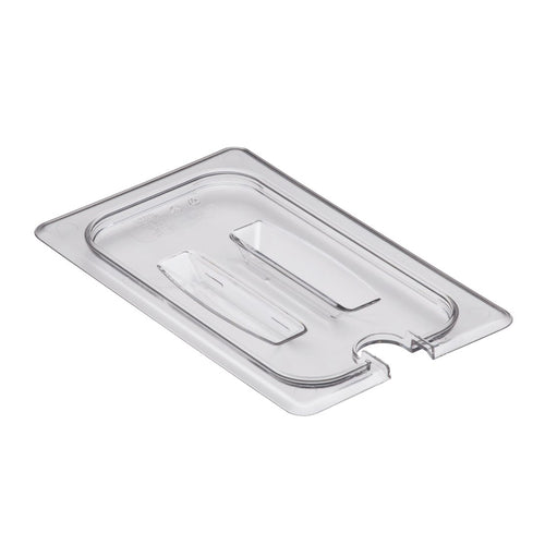 Cambro 40CWCHN135 Camwear Notched 1/4 Size Food Pan Cover w/ Handle