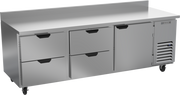 Beverage Air WTRD93AHC-4 93" 4 Drawer 1 Door Worktop Refrigerator | 29.7 Cu. Ft.