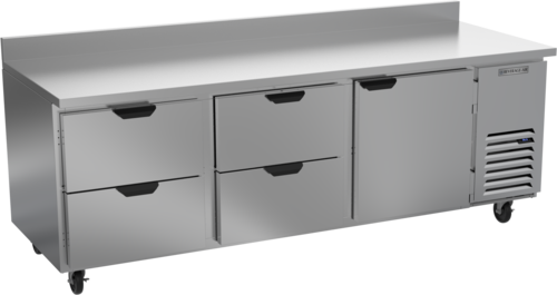 Beverage Air WTRD93AHC-4 93" 4 Drawer 1 Door Worktop Refrigerator | 29.7 Cu. Ft.