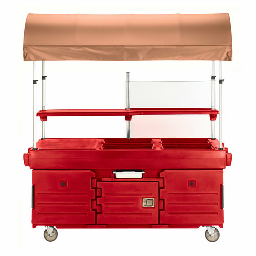 Cambro KVC854C CamKiosk 4 Full Sized Well Merchandising Cart w/ Canopy | 85-1/8" x 33-1/2"