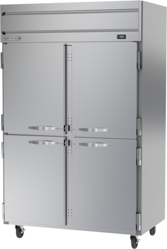 Beverage Air HFS2HC-1HS 52" 4 Solid Half Door Top Mount Reach-In Freezer | 45.2 Cu. Ft.