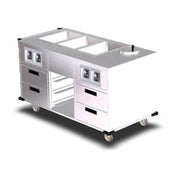 Lakeside 6750 Serve-All Stainless Steel Mobile Food Station | 4 Wells | 4 Drawers