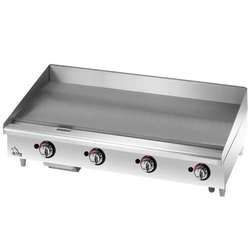 Star-Max 648TF 48" Thermostatic Countertop Gas Griddle w/ 1" Steel Plate | 113,200 BTU