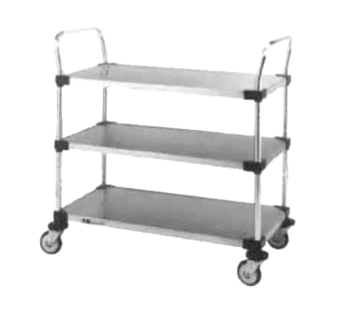 Metro MW208 3 Solid Shelves Utility Cart | 375 lb. Capacity