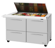 Turbo Air PST-48-18-D4-N-FL Mega Top Sandwich / Salad Prep Table