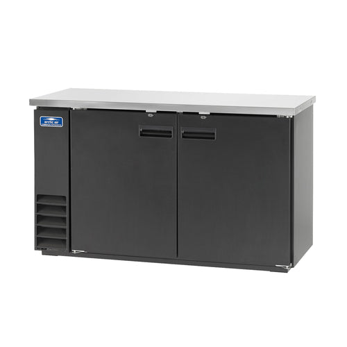 Arctic Air ABB60 60" 2 Door Black Steel Back Bar Cooler | 1/3 HP