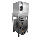 AccuTemp N61201D060 DBL Evolution 12 Pan Natural Gas Floor Model Convection Steamer | 100,000 BTU