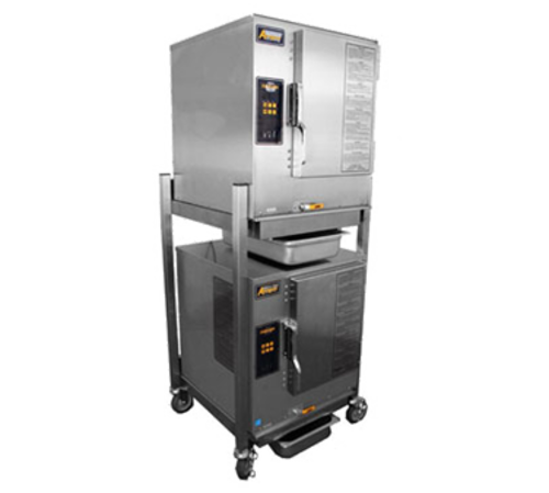 AccuTemp N61201D060 DBL Evolution 12 Pan Natural Gas Floor Model Convection Steamer | 100,000 BTU