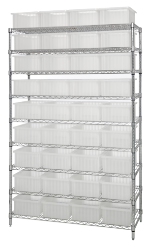 Quantum WR9-92060CL Shelving Unit, Wire