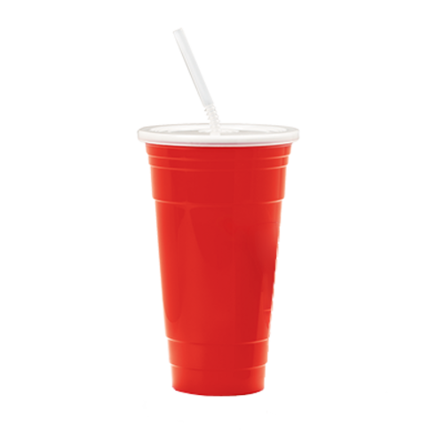 G.E.T. SC-32-R Red 32 oz Reusable Plastic Tumbler | Case of 24