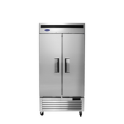 Atosa MBF8502GR 40" 2-Solid Door Bottom Mount Reach-In Freezer | 28.5 Cu. Ft.