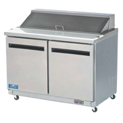 Arctic Air AMT48R 48" 2-Door Mega Top Refrigerated Sandwich Prep Table | (18) 1/6 Pan