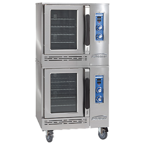 Imperial HSICVE-2 30" Double Deck Half Size Electric Convection Oven | 208/240V