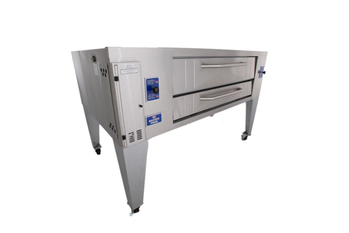 Bakers Pride Super Deck Y-800BL 66" Brick Lined Gas Pizza Deck Oven | 120,000 BTU