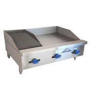 Comstock-Castle 3236-24-1RB 36" Countertop Gas Griddle & Charbroiler Combo | 80,000 BTU