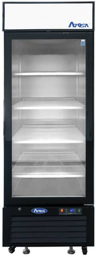 Atosa MCF8722GR 27" 1-Glass Door Black Merchandiser Refrigerator | 19.4 Cu. Ft.