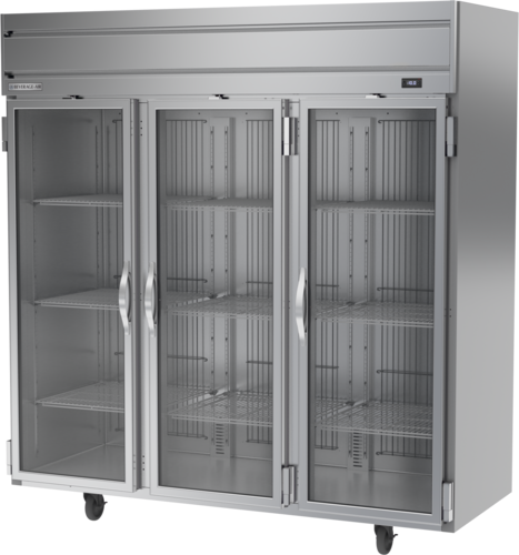Beverage Air HFS3HC-1G 78" 3 Glass Door Top Mount Reach-In Freezer | 69.1 Cu. Ft.