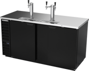 Beverage Air DD68HC-1-B 69" Black 2 Tower 3 Tap Draft Beer Cooler | (3) 1/2 Keg