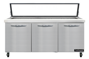 Continental Refrigerator SW72N30M-HGL Refrigerated Counter, Mega Top Sandwich / Salad Unit