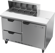 Beverage Air SPED48HC-08-2 48" 2 Drawer 1 Door Refrigerated Sandwich Prep Table | 13 Cu. Ft.