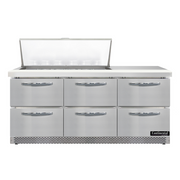 Continental Refrigerator D72N18M-FB-D Refrigerated Counter, Mega Top Sandwich / Salad Unit