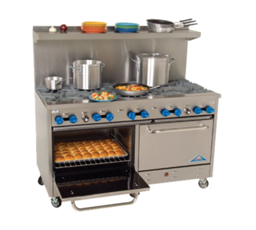 Comstock-Castle F3226-36 60" Gas Range w/ 4 Burners, Griddle & (2) Ovens | 240,000 BTU