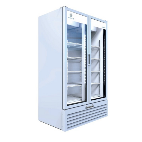 Beverage Air MT34-1W 39.5" 2 Swing Glass Door White Merchandiser Refrigerator | 26.12 Cu. Ft.