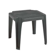 Grosfillex US599902 Charcoal 17" x 17" Square Miami Outdoor Low Table