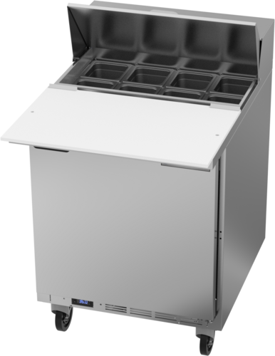 Beverage Air SPE27HC-C-B 27" 1 Door Refrigerated Sandwich Prep Table | (8) 1/6 Pan