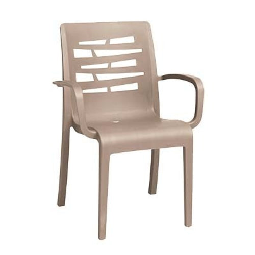 Grosfillex US811181 Essenza Stacking Outdoor Armchair | French Taupe