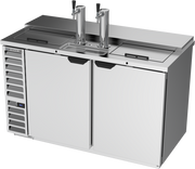 Beverage Air DD58HC-1-C-S 59" Stainless Steel Club Top 2 Tap Draft Beer Cooler | (3) 1/2 Keg