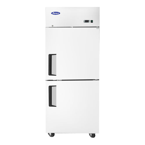 Atosa MBF8007GR 2-Solid Half Door Top Mount Reach-In Freezer | 21.4 Cu. Ft.