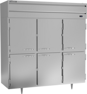 Beverage Air PF3HC-1AHS 77.75" 6 Solid Half Door Top Mount Reach-In Freezer | 68.34 Cu. Ft.