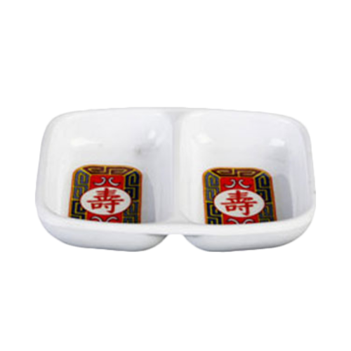 Thunder Group  1102TR Longevity 3-3/8"-x-2-3 /4" Twin Sauce Dish | Case of 24