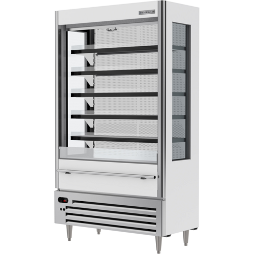 Beverage Air VMHCSL-18-1-W 47.5" Slim White Vertical Open Air Merchandiser | 12.7 Cu. Ft.