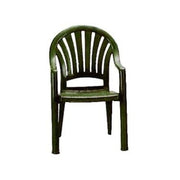 Grosfillex 49092078 Pacific Fanback Stacking Outdoor Armchair | Amazon Green