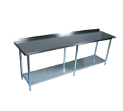 BK Resources VTTR-1896 Stainless Steel Work Table w/ Backsplash | 96" x 18"