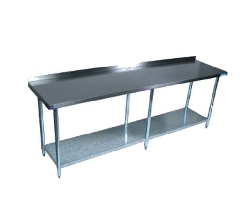 BK Resources VTTR-1896 Stainless Steel Work Table w/ Backsplash | 96" x 18"