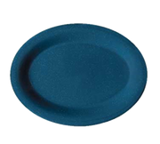 G.E.T. OP-950-TB Texas Blue 9-3/4" x 7-1/4" Blue Oval Melamine Platter | Case of 24