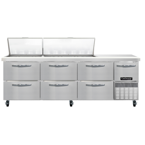 Continental Refrigerator RA93N30M-D Refrigerated Counter, Mega Top Sandwich / Salad Unit