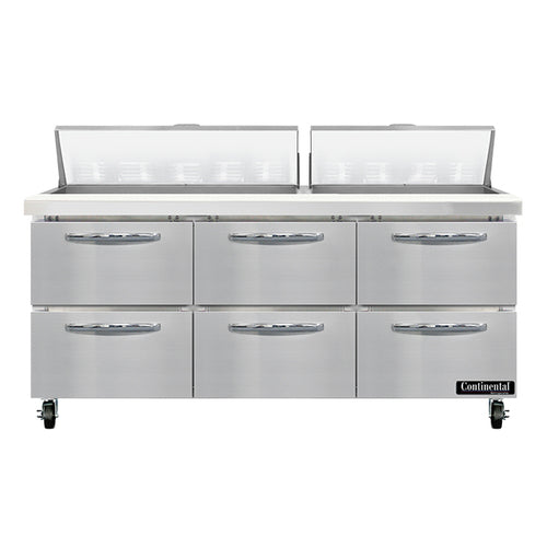 Continental Refrigerator SW72N18-D Refrigerated Counter, Sandwich / Salad Unit